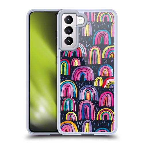Ninola Summer Patterns Rainbows Navy Soft Gel Case for Samsung Galaxy S21 5G & MagSafe