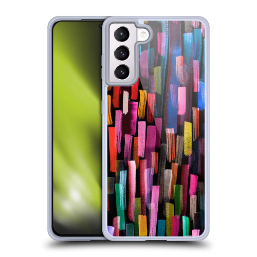 Ninola Summer Patterns Brushstrokes Black Soft Gel Case for Samsung Galaxy S21+ 5G & MagSafe