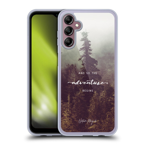 Nature Magick So The Adventure Begins Quote Forest Soft Gel Case for Samsung Galaxy A14 5G