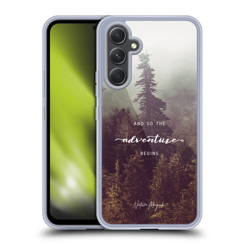 Nature Magick So The Adventure Begins Quote Forest Soft Gel Case for Samsung Galaxy A54 5G