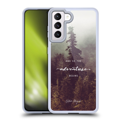 Nature Magick So The Adventure Begins Quote Forest Soft Gel Case for Samsung Galaxy S21 5G & MagSafe