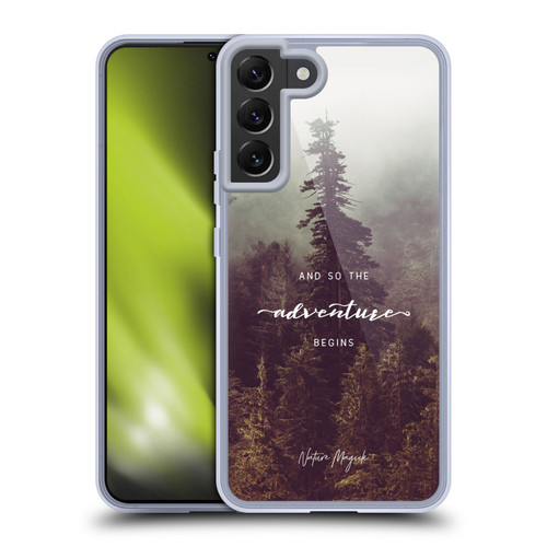 Nature Magick So The Adventure Begins Quote Forest Soft Gel Case for Samsung Galaxy S22+ 5G & MagSafe