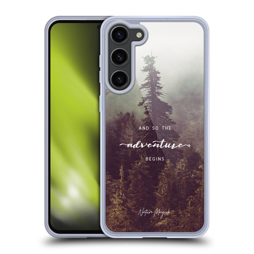 Nature Magick So The Adventure Begins Quote Forest Soft Gel Case for Samsung Galaxy S23+ 5G & MagSafe