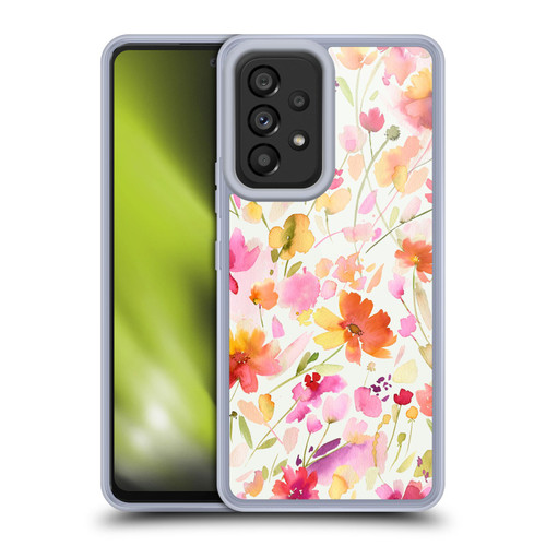 Ninola Pastel Beautiful Floral Cosmos Wildflowers Yellow Soft Gel Case for Samsung Galaxy A53 5G (2022)