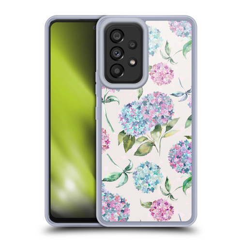 Ninola Pastel Beautiful Floral Magic Hydrangea Soft Gel Case for Samsung Galaxy A53 5G (2022)