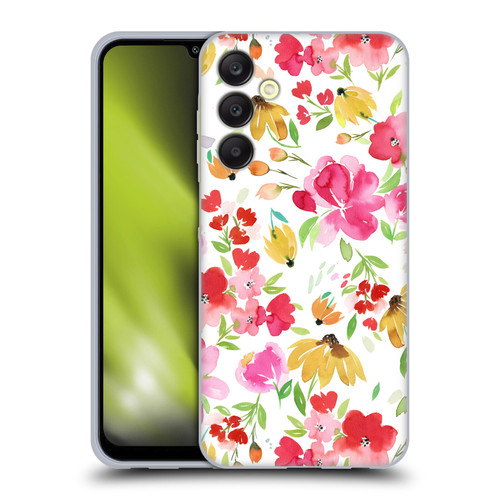 Ninola Spring Floral Flowers Red Soft Gel Case for Samsung Galaxy A25 5G