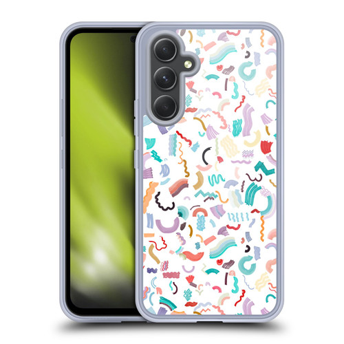 Ninola Patterns Cute Curly Shapes White Soft Gel Case for Samsung Galaxy A54 5G