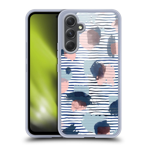 Ninola Patterns Graphic Thoughts Dots Blue Soft Gel Case for Samsung Galaxy A54 5G