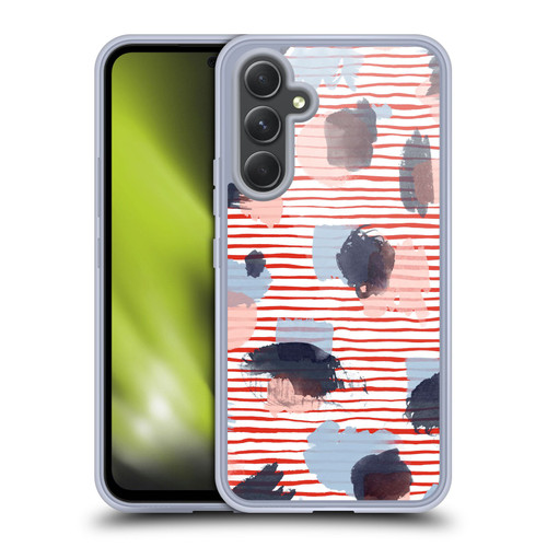 Ninola Patterns Graphic Thoughts Dots Red Soft Gel Case for Samsung Galaxy A54 5G