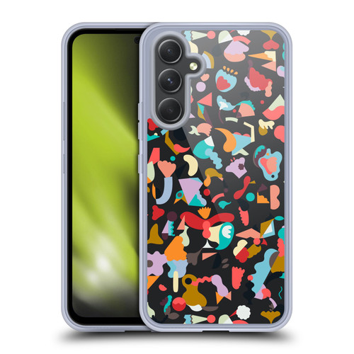 Ninola Patterns Imaginary Geo Animals Black Soft Gel Case for Samsung Galaxy A54 5G