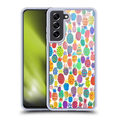 Ninola Patterns Cute Pineapples Soft Gel Case for Samsung Galaxy S21 FE 5G & MagSafe