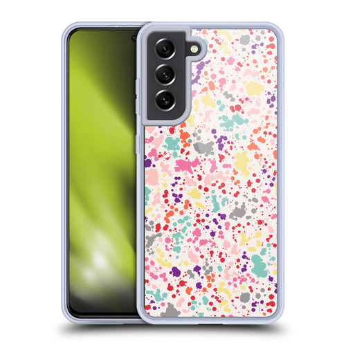 Ninola Patterns Colourful Splatter Drops Soft Gel Case for Samsung Galaxy S21 FE 5G & MagSafe