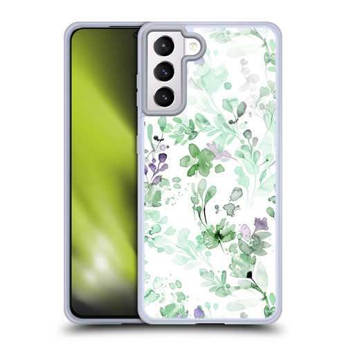 Ninola Wild Grasses Eucalyptus Plants Soft Gel Case for Samsung Galaxy S21+ 5G & MagSafe