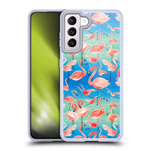 Ninola Patterns Flamingos Soft Gel Case for Samsung Galaxy S21 5G & MagSafe