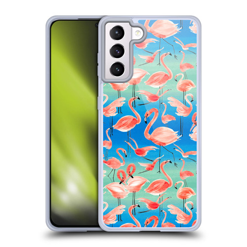 Ninola Patterns Flamingos Soft Gel Case for Samsung Galaxy S21+ 5G & MagSafe