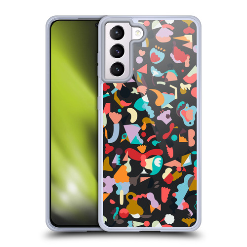 Ninola Patterns Imaginary Geo Animals Black Soft Gel Case for Samsung Galaxy S21+ 5G & MagSafe