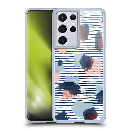 Ninola Patterns Graphic Thoughts Dots Blue Soft Gel Case for Samsung Galaxy S21 Ultra 5G & MagSafe