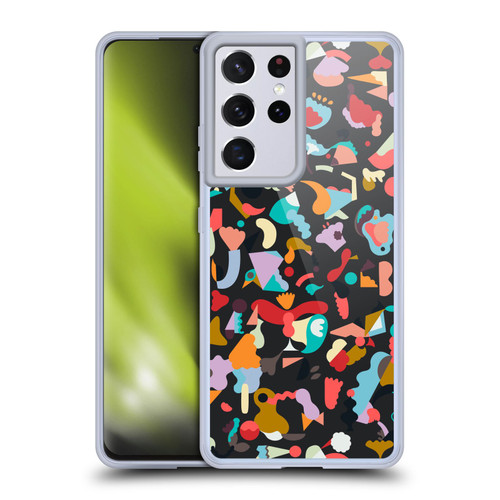 Ninola Patterns Imaginary Geo Animals Black Soft Gel Case for Samsung Galaxy S21 Ultra 5G & MagSafe