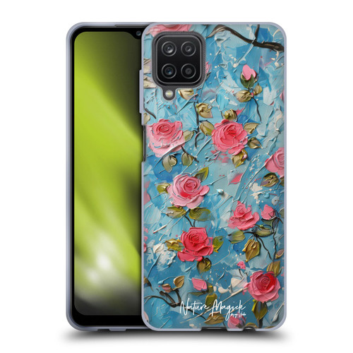 Nature Magick Paint Blobs Roses Soft Gel Case for Samsung Galaxy A12 (2020)