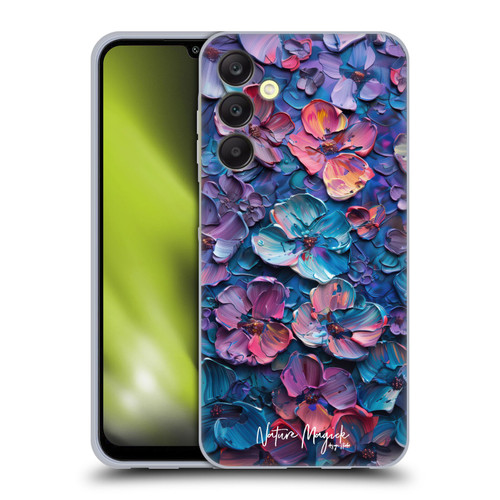 Nature Magick Paint Blobs Blue Soft Gel Case for Samsung Galaxy A25 5G