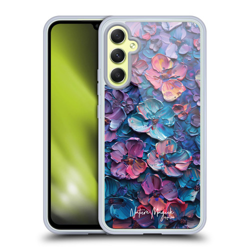 Nature Magick Paint Blobs Blue Soft Gel Case for Samsung Galaxy A34 5G
