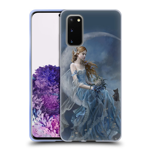 Nene Thomas Crescents Blue Fairy On Moon Kitten Soft Gel Case for Samsung Galaxy S20 / S20 5G