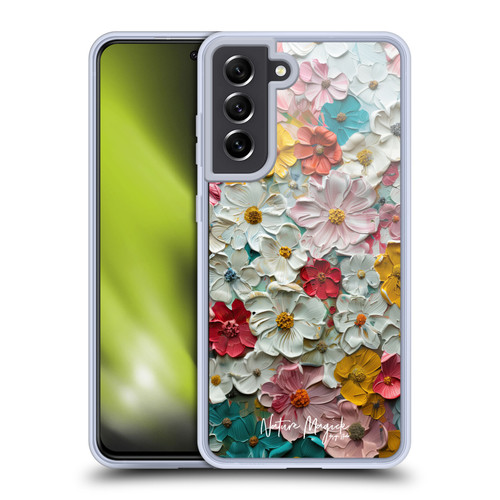 Nature Magick Paint Blobs Colorful Soft Gel Case for Samsung Galaxy S21 FE 5G & MagSafe