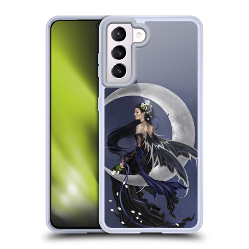 Nene Thomas Crescents Solace Fairy Sitting On Moon Soft Gel Case for Samsung Galaxy S21 5G & MagSafe