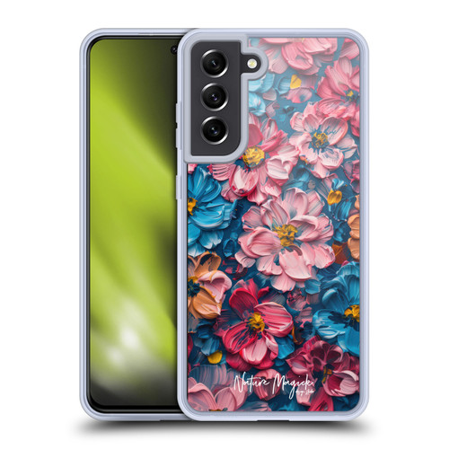 Nature Magick Paint Blobs Elegant Soft Gel Case for Samsung Galaxy S21 FE 5G & MagSafe