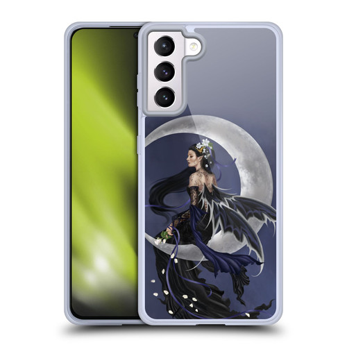 Nene Thomas Crescents Solace Fairy Sitting On Moon Soft Gel Case for Samsung Galaxy S21+ 5G & MagSafe