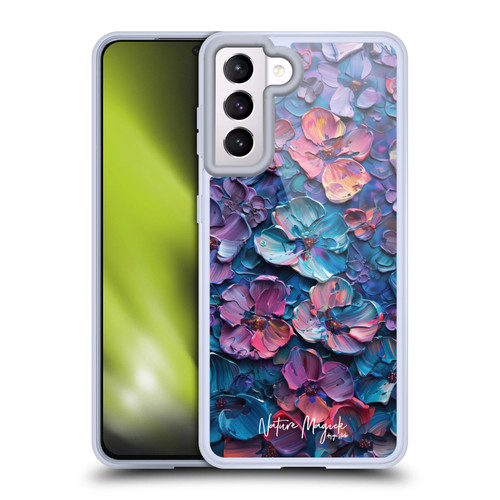 Nature Magick Paint Blobs Blue Soft Gel Case for Samsung Galaxy S21 5G & MagSafe