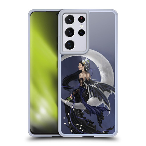 Nene Thomas Crescents Solace Fairy Sitting On Moon Soft Gel Case for Samsung Galaxy S21 Ultra 5G & MagSafe