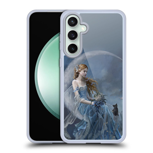 Nene Thomas Crescents Blue Fairy On Moon Kitten Soft Gel Case for Samsung Galaxy S23 FE 5G & MagSafe
