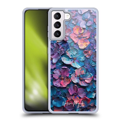 Nature Magick Paint Blobs Blue Soft Gel Case for Samsung Galaxy S21+ 5G & MagSafe