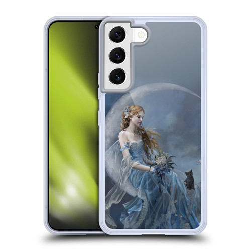 Nene Thomas Crescents Blue Fairy On Moon Kitten Soft Gel Case for Samsung Galaxy S22 5G & MagSafe