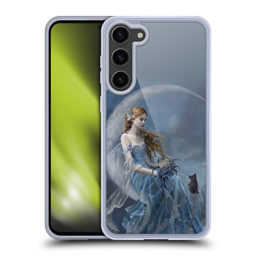 Nene Thomas Crescents Blue Fairy On Moon Kitten Soft Gel Case for Samsung Galaxy S23+ 5G & MagSafe