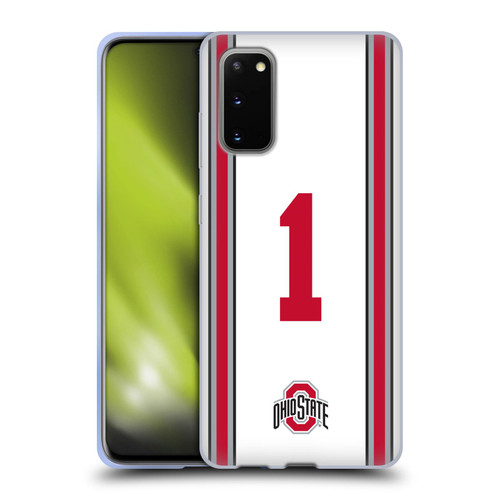 Ohio State University Jersey Football Away Soft Gel Case for Samsung Galaxy S20 / S20 5G