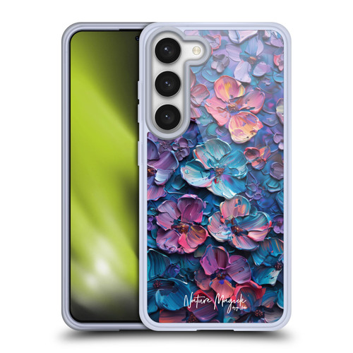 Nature Magick Paint Blobs Blue Soft Gel Case for Samsung Galaxy S23 5G & MagSafe