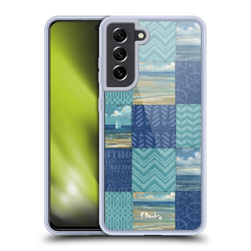Paul Brent Coastal Beach Scape Patch Work Soft Gel Case for Samsung Galaxy S21 FE 5G & MagSafe