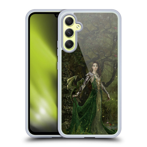 Nene Thomas Deep Forest Green Dragon Witch Of Fate Soft Gel Case for Samsung Galaxy A34 5G