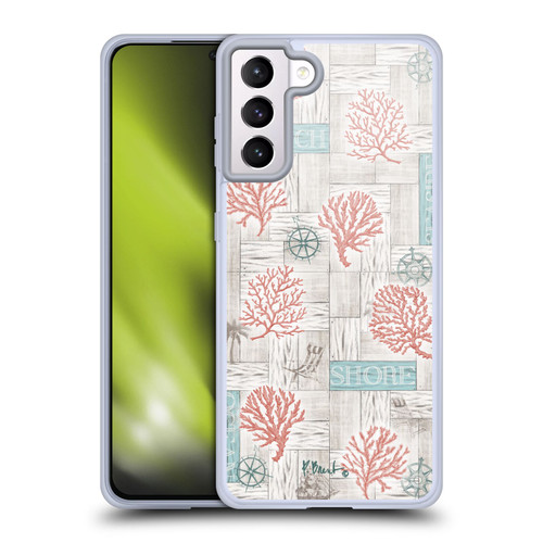 Paul Brent Coastal Coral Azul Soft Gel Case for Samsung Galaxy S21+ 5G & MagSafe