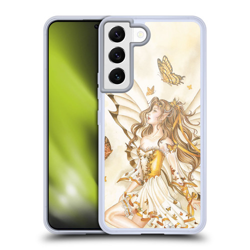 Nene Thomas Fairies Rhapsody In Gold Butterflies Soft Gel Case for Samsung Galaxy S22 5G & MagSafe
