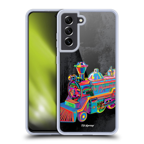 P.D. Moreno Christmas Animal Pop Colors Toy Train Soft Gel Case for Samsung Galaxy S21 FE 5G & MagSafe