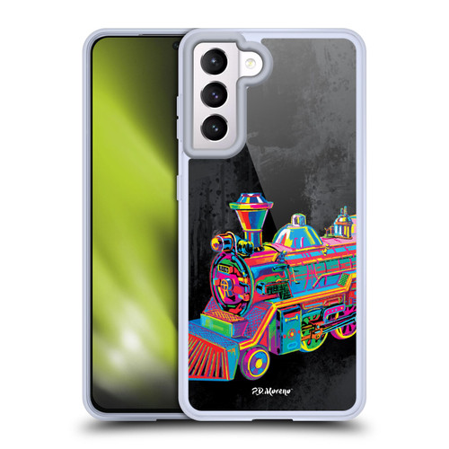 P.D. Moreno Christmas Animal Pop Colors Toy Train Soft Gel Case for Samsung Galaxy S21 5G & MagSafe