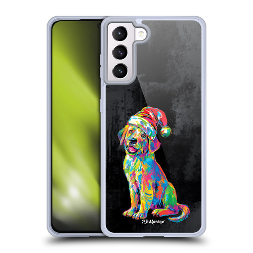 P.D. Moreno Christmas Animal Pop Colors Labrador Soft Gel Case for Samsung Galaxy S21+ 5G & MagSafe