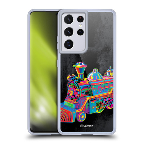 P.D. Moreno Christmas Animal Pop Colors Toy Train Soft Gel Case for Samsung Galaxy S21 Ultra 5G & MagSafe