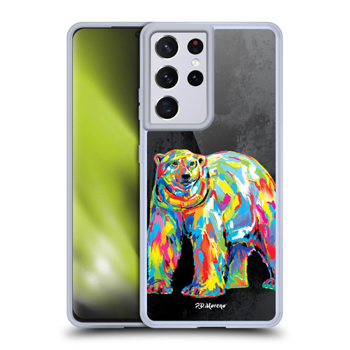 P.D. Moreno Christmas Animal Pop Colors White Bear Soft Gel Case for Samsung Galaxy S21 Ultra 5G & MagSafe