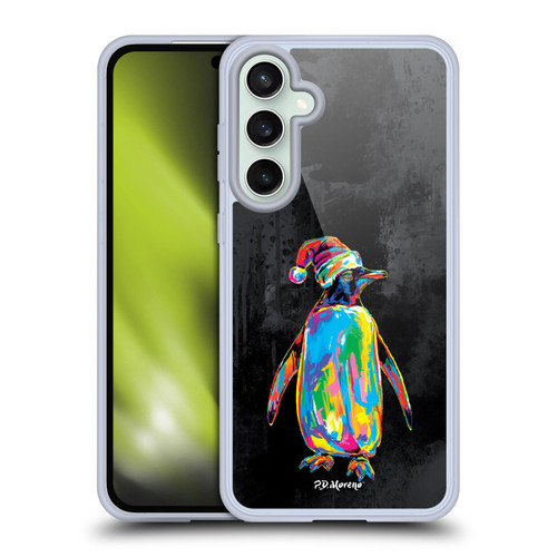 P.D. Moreno Christmas Animal Pop Colors Penguin Hat Soft Gel Case for Samsung Galaxy S23 FE 5G & MagSafe