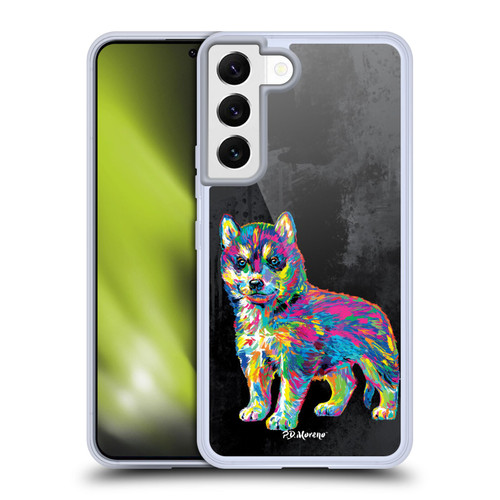 P.D. Moreno Christmas Animal Pop Colors Husky Soft Gel Case for Samsung Galaxy S22 5G & MagSafe