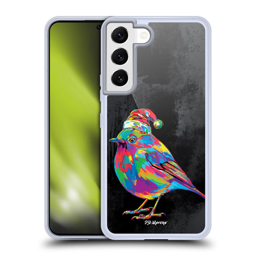 P.D. Moreno Christmas Animal Pop Colors Robin Soft Gel Case for Samsung Galaxy S22 5G & MagSafe